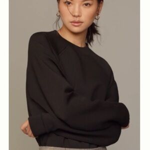 Maeve Black Bodysuit Long Sleeve Sweatshirt